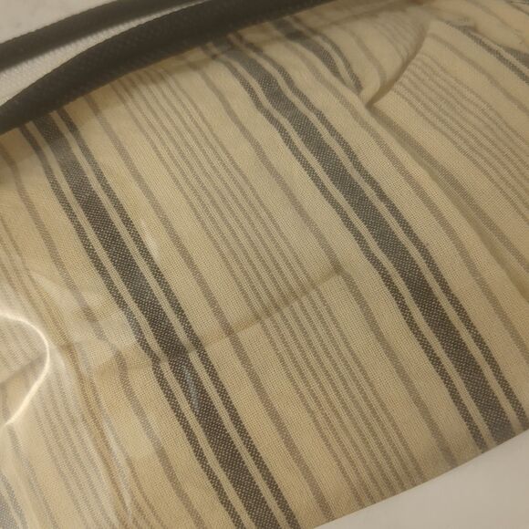 VHC Brands April & Olive Sawyer Mill Charcoal Ticking Stripe Bed Skirt Twin Size - Picture 2 of 8